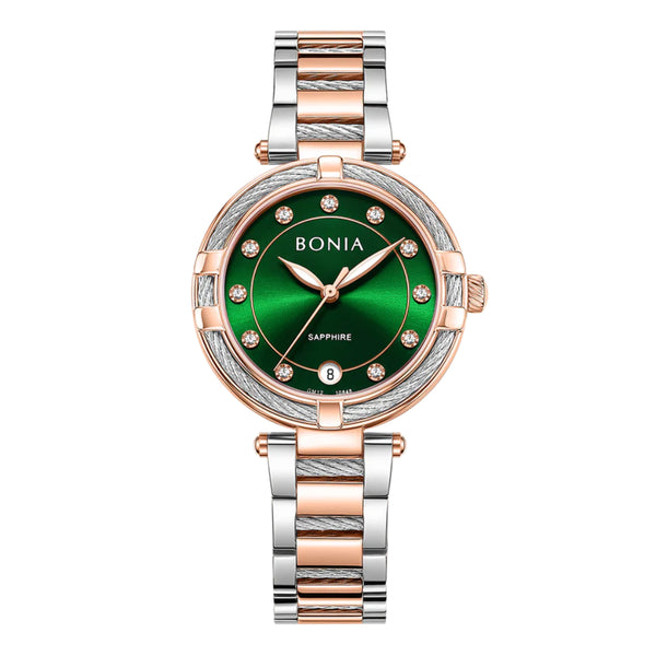 Bonia Valore Green Sunray Dial B10848-2697 Women