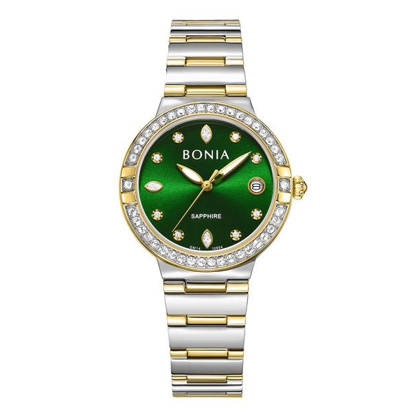 Bonia Elegance Bracelet Green Dial B10854-2197S Women