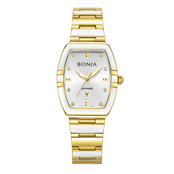 Bonia Curved Rectangle Gold Bracelet B10856-2217 Women