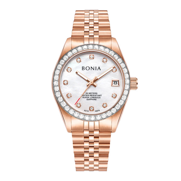 Bonia Noble Automatic Rosegold Bracelet B10876-2557S Women