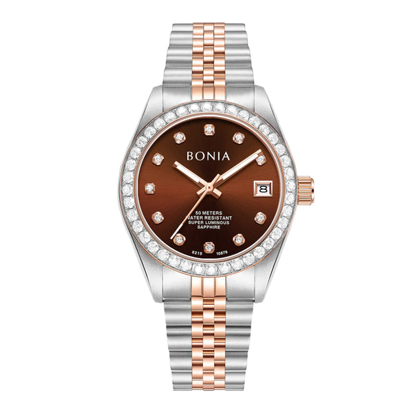 Bonia Noble Automatic Brown Dial B10876-2647S Women