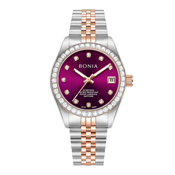 Bonia Noble Automatic Wine Dial B10876-2667S Women