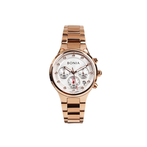 Bonia Rosegold Chronograph B195-2517C Women