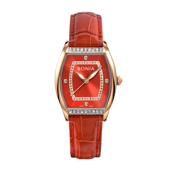 Bonia Curved Tank Red Leather B10805-2567S Women