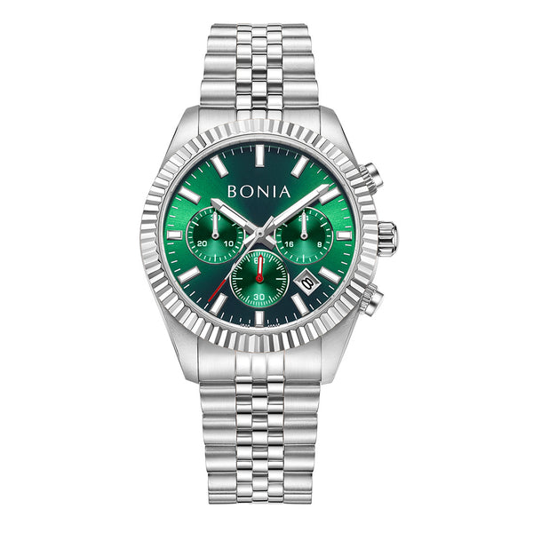 Bonia Chronograph Green Dial B10845-1392C Men