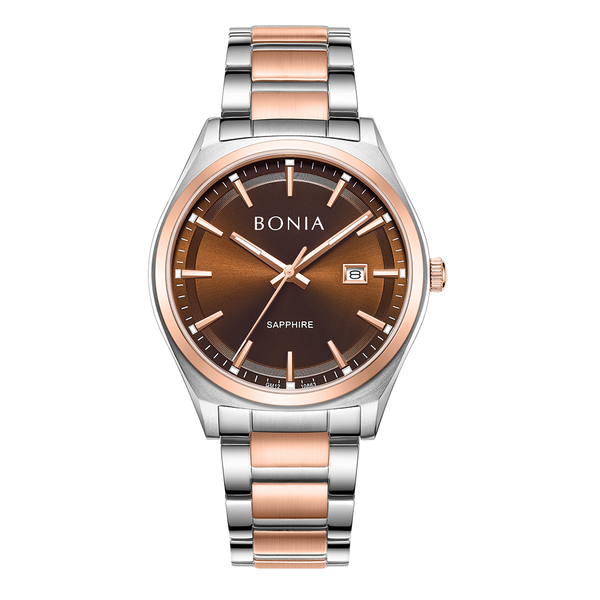 Bonia Elegance Bracelet Brown Dial B10863-1642 Men