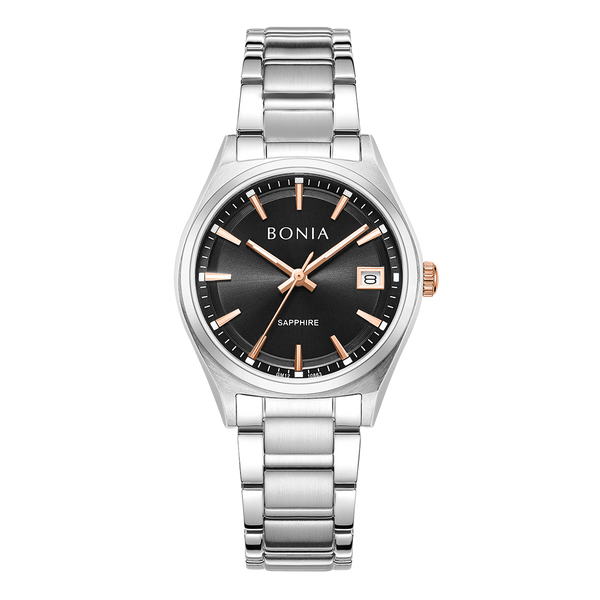 Bonia Elegance Bracelet Black Dial B10863-2332 Women