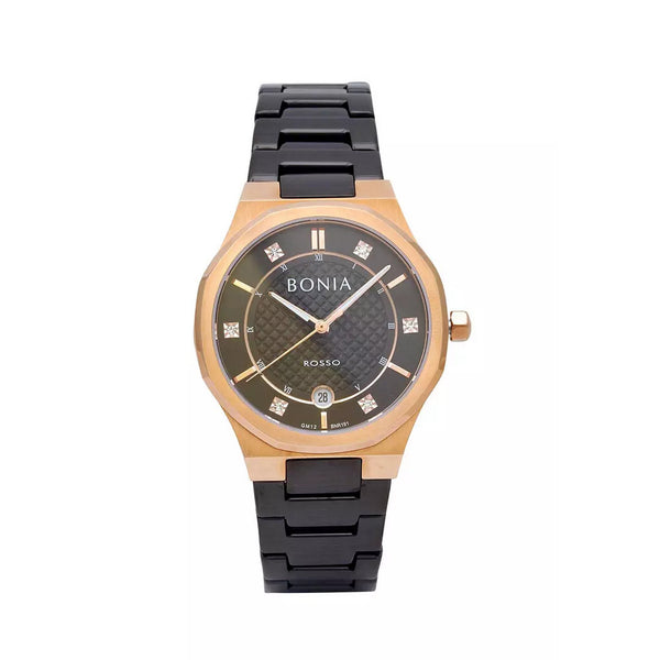 Bonia Rosegold Black BR191-2035 Women