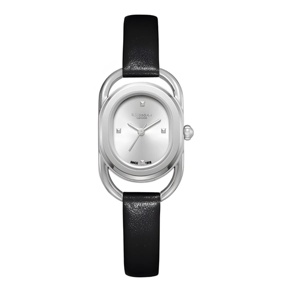 Lee Cooper Black Leather Silver Case LC08055.431 Women