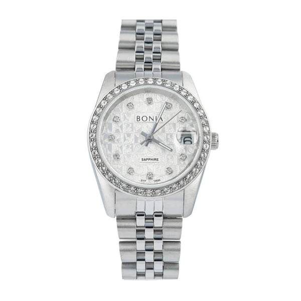 Bonia Noble Monogram Dial B10550-1316S All Silver Men